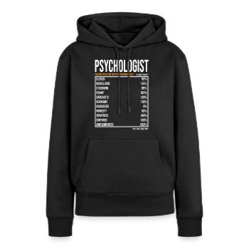 Psychologe tageswerte Lustiger Psychologe - Frauen Premium Bio Hoodie - Schwarz - Vorne - Julia (174cm)