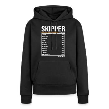 Skipper vaut la journée Drôle de skipper - Sweat à capuche Premium bio Femme - noir - Devant - Julia (174cm)
