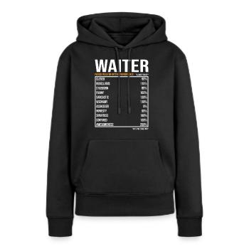 Kellner Spruch Kellner Geschenk - Frauen Premium Bio Hoodie - Schwarz - Vorne - Julia (174cm)