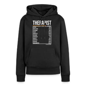 Therapeut tageswerte - Frauen Premium Bio Hoodie - Schwarz - Vorne - Julia (174cm)
