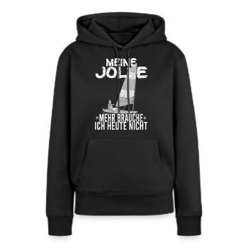 Jolle Jollen Jollensegeln Segler Segeln Kapitän - Frauen Premium Bio Hoodie - Schwarz - Vorne - Julia (174cm)
