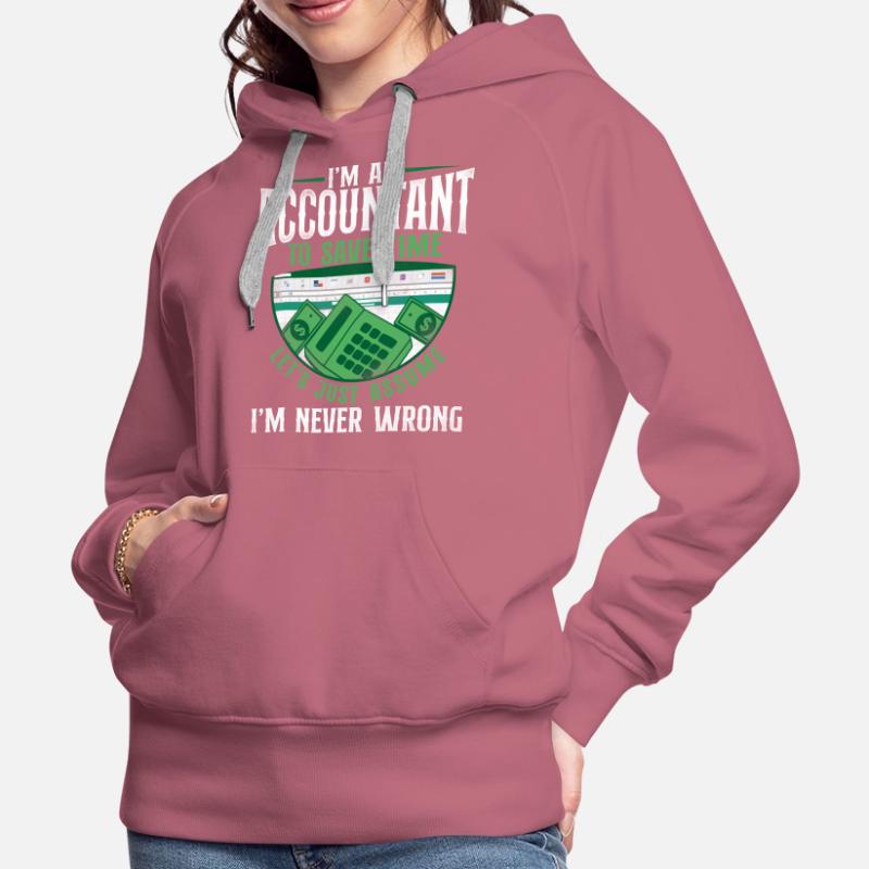 Comptable Comptable Comptable Comptabilité Sweat à capuche Premium bio Femme