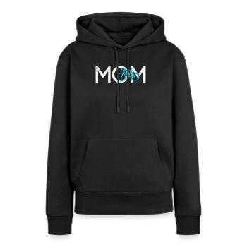 Fahrrad Mama - Frauen Premium Bio Hoodie - Schwarz - Vorne - Julia (174cm)