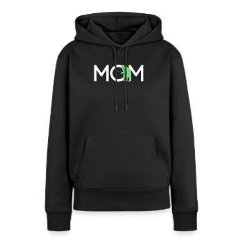 Angeln Mama - Frauen Premium Bio Hoodie - Schwarz - Vorne - Julia (174cm)