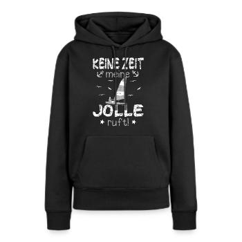 Jolle Jollen Jollensegeln Segler Segeln Kapitän - Frauen Premium Bio Hoodie - Schwarz - Vorne - Julia (174cm)