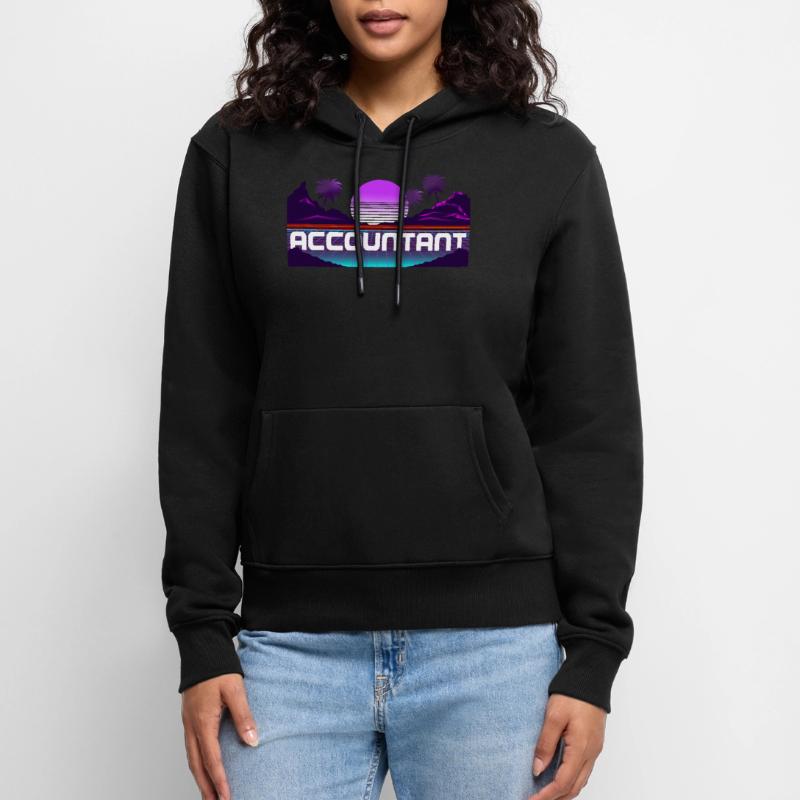 Comptable Comptable Comptable Comptabilité Sweat à capuche Premium bio Femme