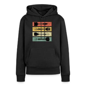 Fléchettes Flèches Dart Accessoires Fléchettes Fléchettes - Sweat à capuche Premium bio Femme - noir - Devant - Julia (174cm)