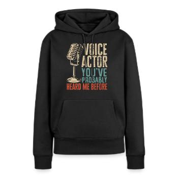 Drôle d’acteur Actrice Cadeau - Sweat à capuche Premium bio Femme - noir - Devant - Julia (174cm)