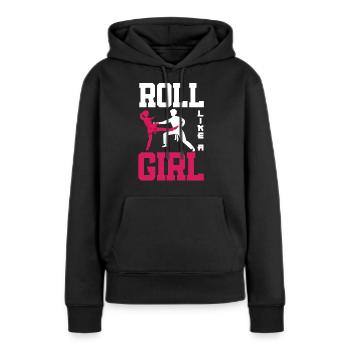 Jiu Jitsu Jiu Jitsu Jiu Jitsu - Frauen Premium Bio Hoodie - Schwarz - Vorne - Julia (174cm)