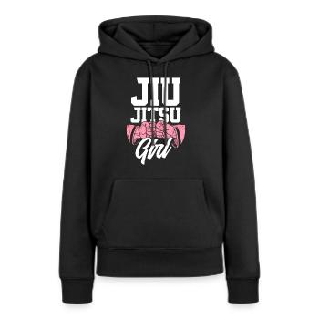 Jiu Jitsu Jiu Jitsu Jiu Jitsu - Frauen Premium Bio Hoodie - Schwarz - Vorne - Julia (174cm)