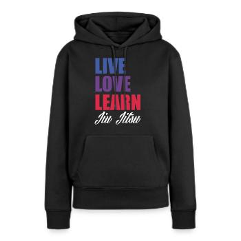 Jiu Jitsu Jiu Jitsu Jiu Jitsu - Sweat à capuche Premium bio Femme - noir - Devant - Julia (174cm)