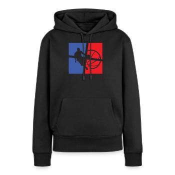 Ball Liebe Basketball Perfekter Teamplayer - Frauen Premium Bio Hoodie - Schwarz - Vorne - Julia (174cm)