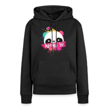 Matura '24 Maturant 2024 Devise Chemise - Sweat à capuche Premium bio Femme - noir - Devant - Julia (174cm)