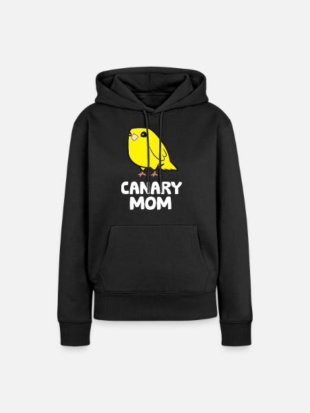 Gelber Kanarienvogel Kanarienmutter - Frauen Premium Bio Hoodie - Schwarz