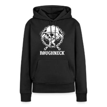 Harte Arbeit Bohranlage Arbeiten Handarbeit - Frauen Premium Bio Hoodie - Schwarz - Vorne - Julia (174cm)