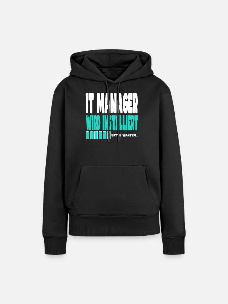 It Manager wird installiert - Frauen Premium Bio Hoodie - Schwarz