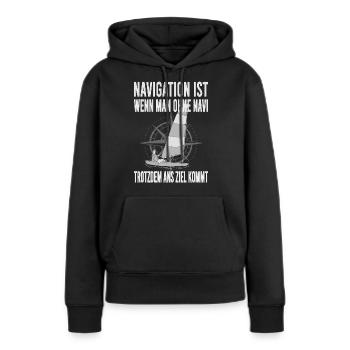 Jolle Jollen Jollensegeln Segler Segeln Kapitän - Frauen Premium Bio Hoodie - Schwarz - Vorne - Julia (174cm)