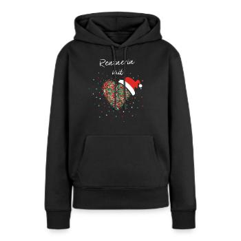 Rentnerin mit Herz Ruhestand Pensionärin Wichteln - Frauen Premium Bio Hoodie - Schwarz - Vorne - Julia (174cm)