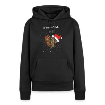 Rentnerin mit Herz Ruhestand Pension Wichteln - Frauen Premium Bio Hoodie - Schwarz - Vorne - Julia (174cm)