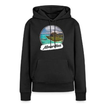 Mauritius Souvenir - Frauen Premium Bio Hoodie - Schwarz - Vorne - Julia (174cm)