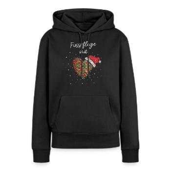 Fußpflege mit Herz Podologin Christmas X-Mas - Frauen Premium Bio Hoodie - Schwarz - Vorne - Julia (174cm)