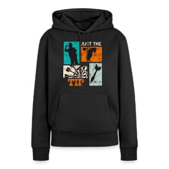 Darts Tip Just the Tip Dart Flights Dart - Frauen Premium Bio Hoodie - Schwarz - Vorne - Julia (174cm)