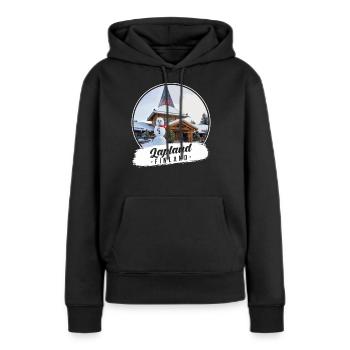 Lappland Finnland Souvenir - Frauen Premium Bio Hoodie - Schwarz - Vorne - Julia (174cm)
