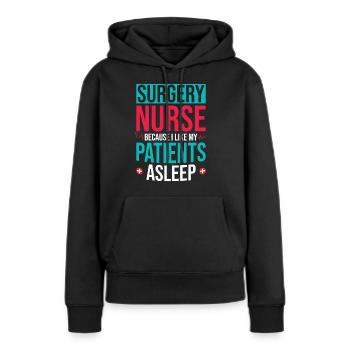 Krankenschwester Chirurgie OP Schwester - Frauen Premium Bio Hoodie - Schwarz - Vorne - Julia (174cm)