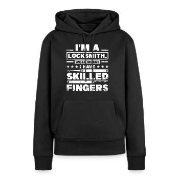 Skilled fingers locksmith - Frauen Premium Bio Hoodie - Schwarz - Vorne - Julia (174cm)