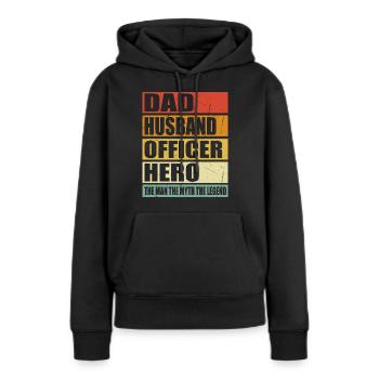Vater Ehemann Offizier Held - Frauen Premium Bio Hoodie - Schwarz - Vorne - Julia (174cm)