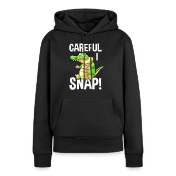 Alligator Alligator Crocodile Crocodile - Sweat à capuche Premium bio Femme - noir - Devant - Julia (174cm)