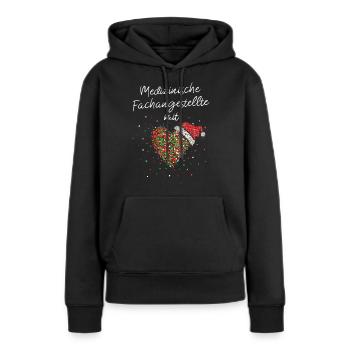 MFA mit viel Herz Weihnachtsparty Wichteln X-Mas - Frauen Premium Bio Hoodie - Schwarz - Vorne - Julia (174cm)