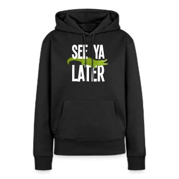 Alligator Alligator Crocodile Crocodile - Sweat à capuche Premium bio Femme - noir - Devant - Julia (174cm)