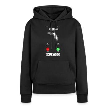 Florida - Frauen Premium Bio Hoodie - Schwarz - Vorne - Julia (174cm)