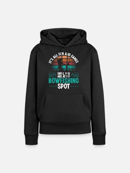 Bowfisher Fisherman Bowfishing Spot Bowfisher - Frauen Premium Bio Hoodie - Schwarz