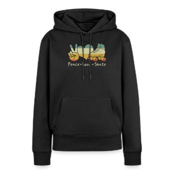 Inline Skater - Frauen Premium Bio Hoodie - Schwarz - Vorne - Julia (174cm)
