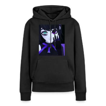 Goth Anime Vaporwave mignon et effrayant Goth - Sweat à capuche Premium bio Femme - noir - Devant - Julia (174cm)