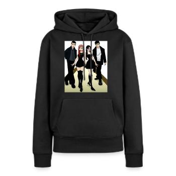 Corporate Goth Gothic Clique Freunde - Frauen Premium Bio Hoodie - Schwarz - Vorne - Julia (174cm)
