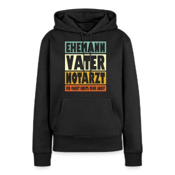 Notarzt Vater Ehemann Held - Frauen Premium Bio Hoodie - Schwarz - Vorne - Julia (174cm)