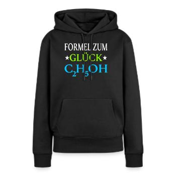 Formel Zum Glück Ethanol Alk Chemische Verbindung - Frauen Premium Bio Hoodie - Schwarz - Vorne - Julia (174cm)