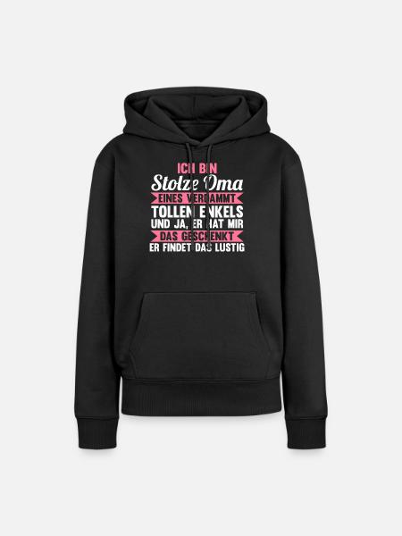Großmutter Großmama Omi Oma - Frauen Premium Bio Hoodie - Schwarz