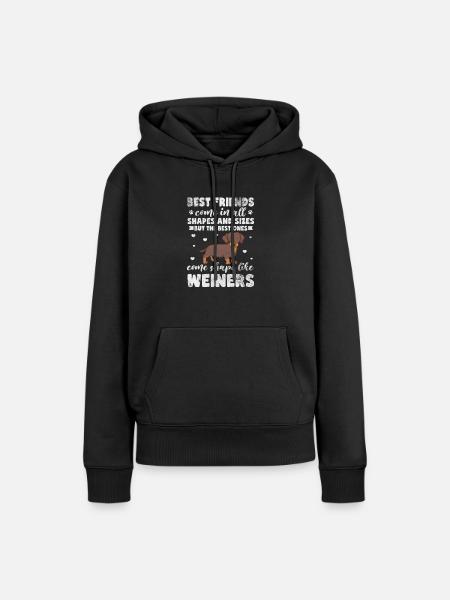 Dackel - Frauen Premium Bio Hoodie - Schwarz