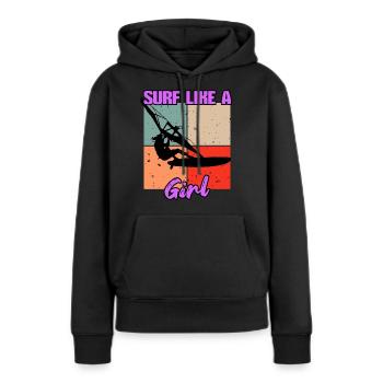 Windsurfing Windsurfer Windsurfing Women Gift - Women’s Premium Organic Hoodie - black - Front - Julia (174cm)