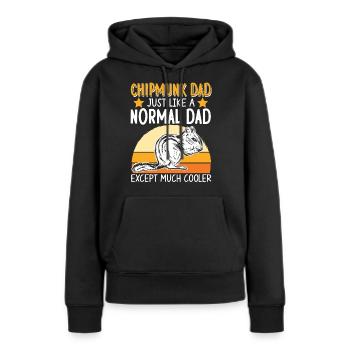 Cadeau de rongeur chipmunk - Sweat à capuche Premium bio Femme - noir - Devant - Julia (174cm)