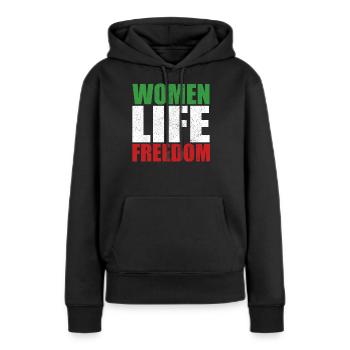 Women life freedom support retro Free Iran - Women’s Premium Organic Hoodie - black - Front - Julia (174cm)