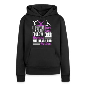 Acrobat Gymnastique Gymnastique Tumbling - Sweat à capuche Premium bio Femme - noir - Devant - Julia (174cm)