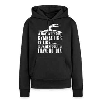 Acrobat Gymnastique Gymnastique Tumbling - Sweat à capuche Premium bio Femme - noir - Devant - Julia (174cm)