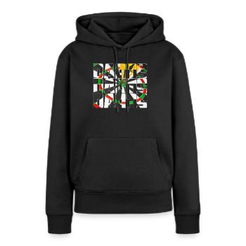 Dard - Sweat à capuche Premium bio Femme - noir - Devant - Julia (174cm)