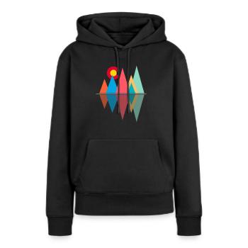 Colorado - Frauen Premium Bio Hoodie - Schwarz - Vorne - Julia (174cm)