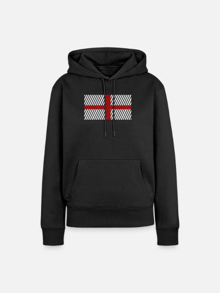 England Flagge - Frauen Premium Bio Hoodie - Schwarz